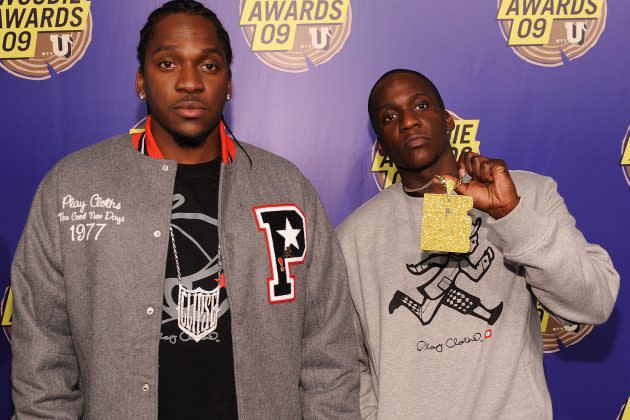 TOPSHOT - US rappers Pusha T and his brother No Malice present News  Photo - Getty Images