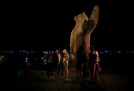 <p>People converge at the art installation Ursa Major as approximately 70,000 people from all over the world gather for the 30th annual Burning Man arts and music festival in the Black Rock Desert of Nevada, Aug. 31, 2016. (REUTERS/Jim Urquhart)</p>