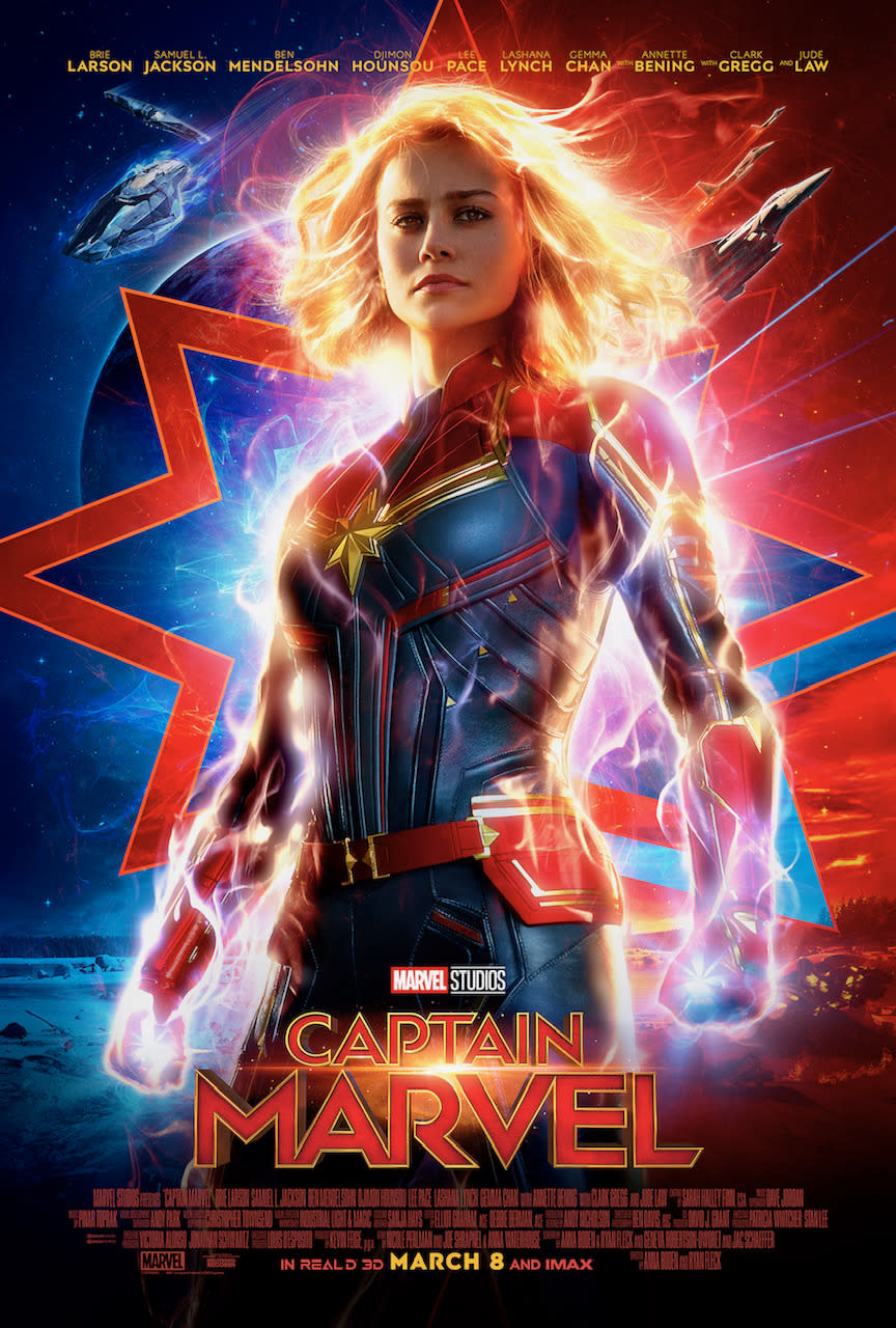 The new poster for the upcoming Marvel Studios film <em>Captain Marvel</em>. (Photo: Walt Disney Studios)