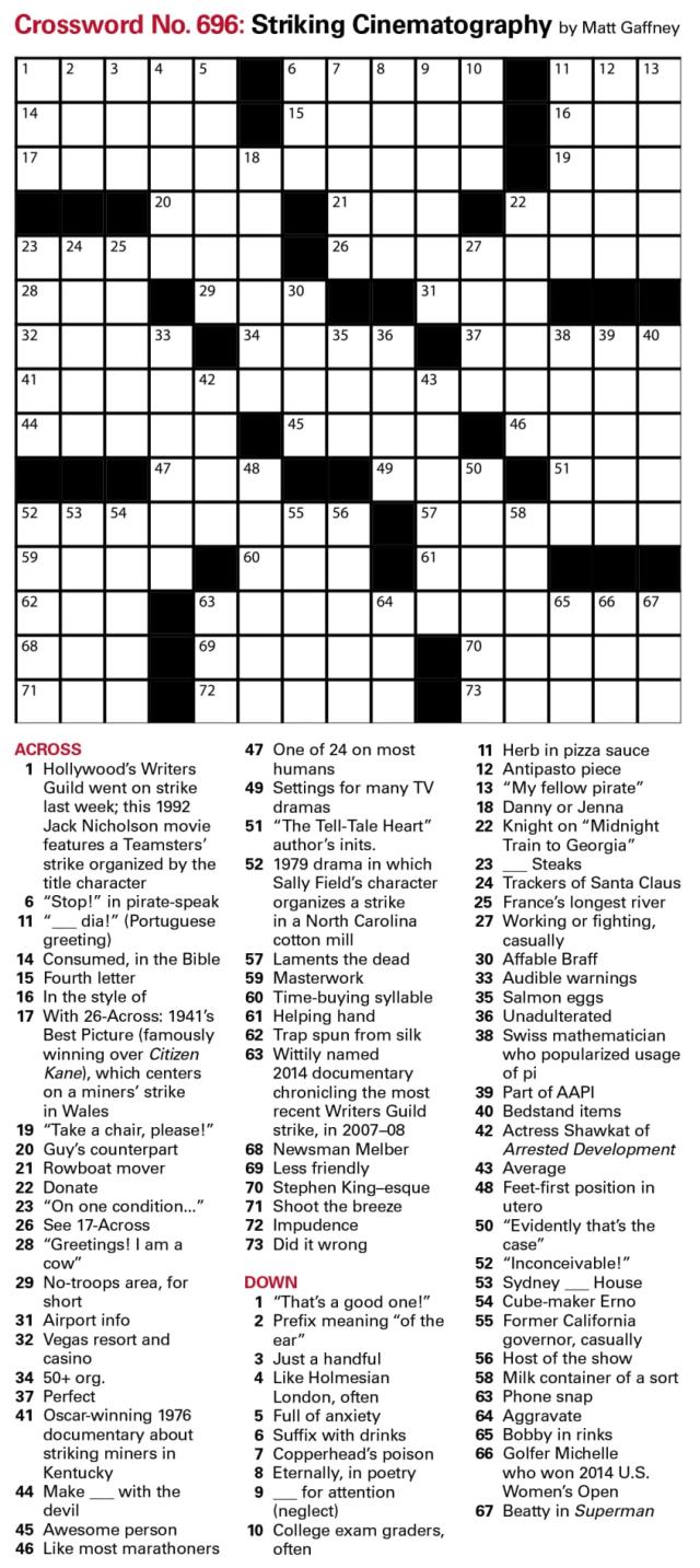 Puzzles: Printable Crossword - Issue: May 19, 2023