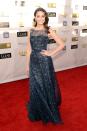 SANTA MONICA, CA - JANUARY 10: Actress Emmy Rossum arrives at the 18th Annual Critics' Choice Movie Awards held at Barker Hangar on January 10, 2013 in Santa Monica, California. (Photo by Jason Merritt/Getty Images)