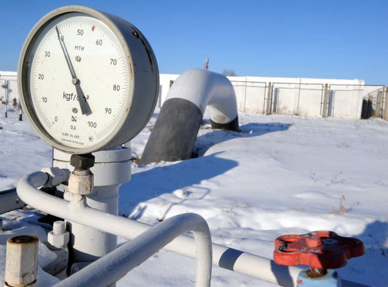 A pressure-gauge at the gas-compressor station in the Ukrainian city of Boyarka, near Kiev, on January 1, 2009. Ukrainian President Viktor Yanukovych has called a $7 billion bill from Russian gas giant Gazprom unfair, saying he was prepared to negotiate with Moscow