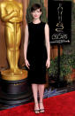 <b>Anne Hathaway </b><br><br>The Les Miserables actress opted for a simple The Row LBD and strappy black pumps.<br><br>© Rex