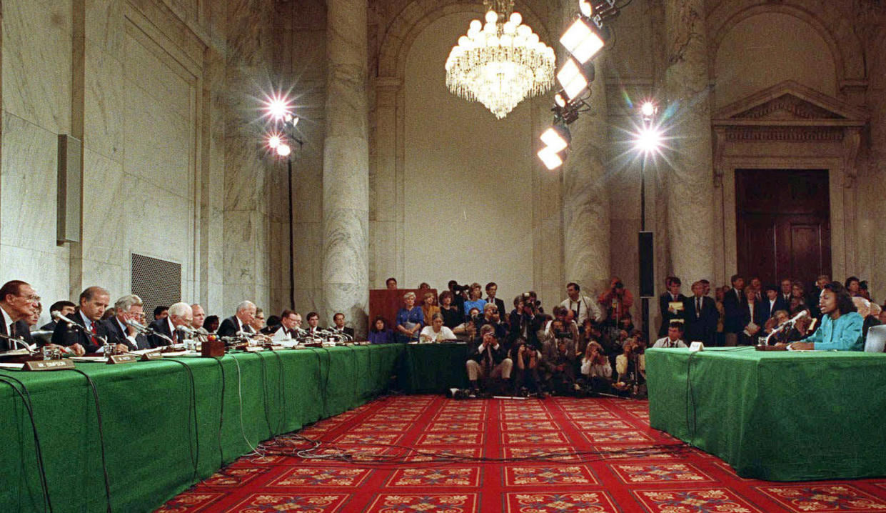 Anita Hill testifies on Capitol Hill
