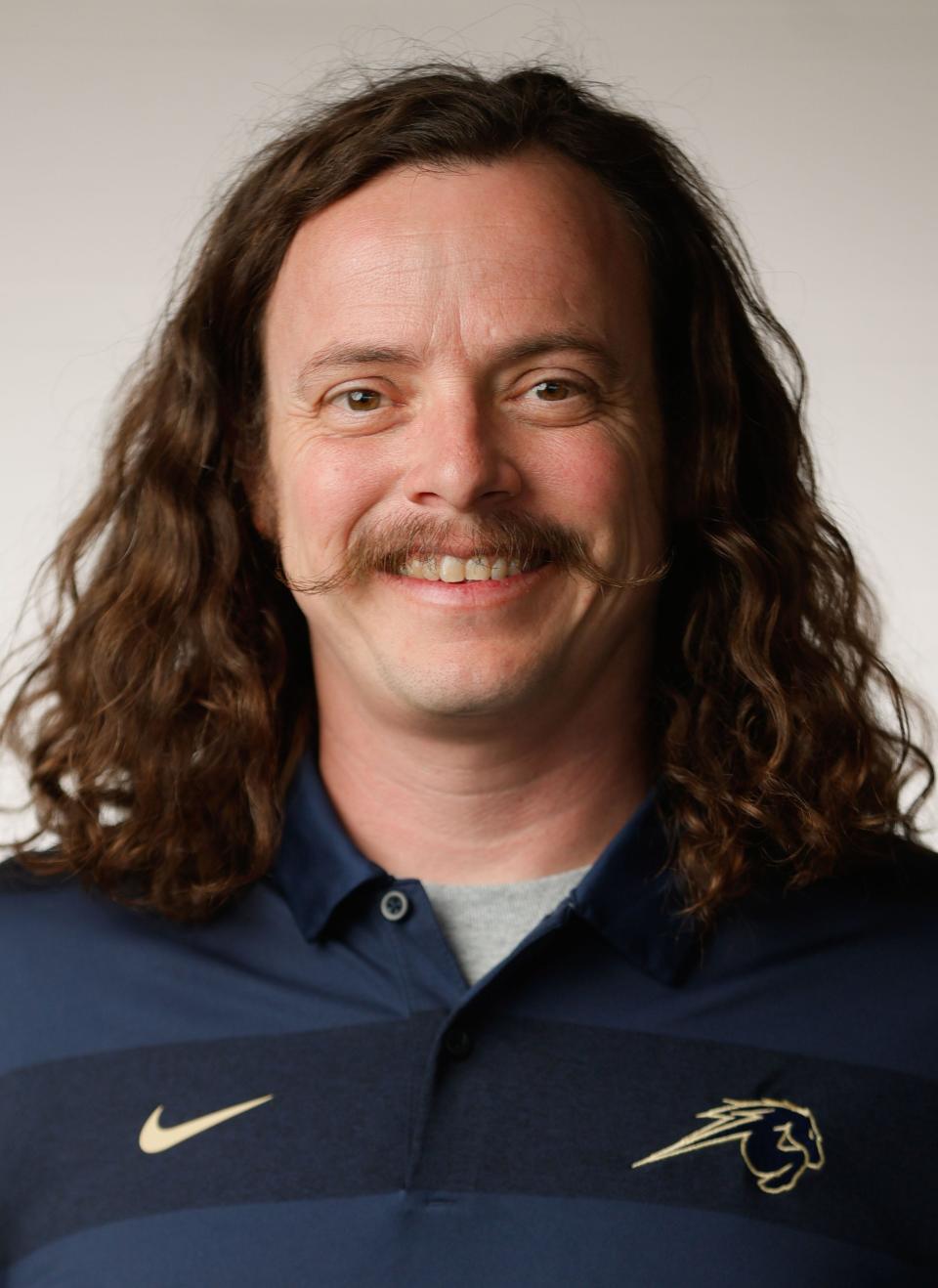 Heritage Hall track coach Eric Lyons is pictured during The Oklahoman's annual high school spring sports media day at Bishop McGuinness High School in Oklahoma City, Wednesday, Feb. 21, 2024.