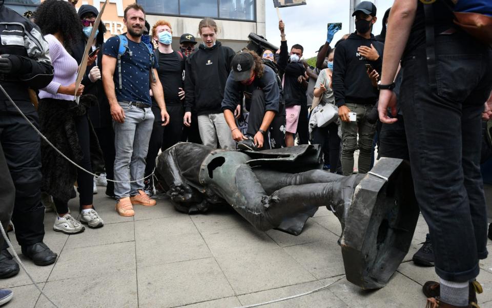 Edward Colston statue dragged through streets - PA