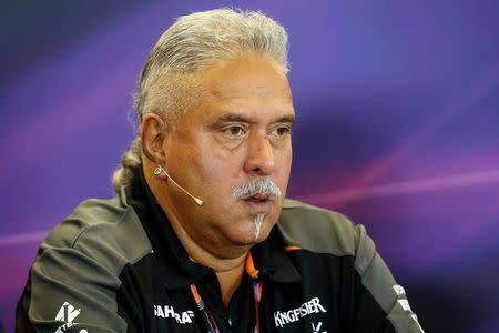 Force India team owner Dr. Vijay Mallya during a press conference Action Images / Hoch Zwei