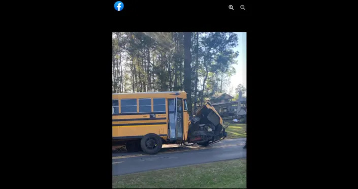 The bus driver and all 36 students were unharmed in the collision, deputies said.