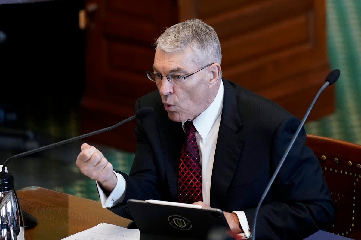 Texas Department of Public Safety Director Steve McCraw testifies at a Texas Senate hearing at the state capitol on 21 June 2022 (Copyright 2022 The Associated Press. All rights reserved)