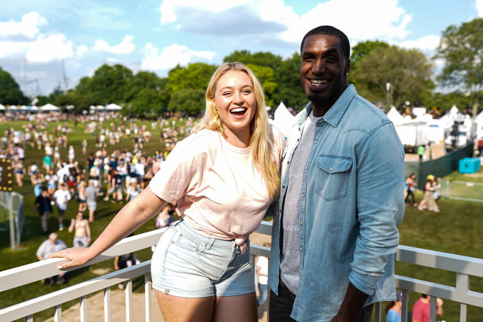 Iskra Lawrence says she was on contraception — and already nearly nine weeks along — when she and partner Philip Payne discovered they had conceived. (Photo: Gonzalo Marroquin/Getty Images for American Eagle)