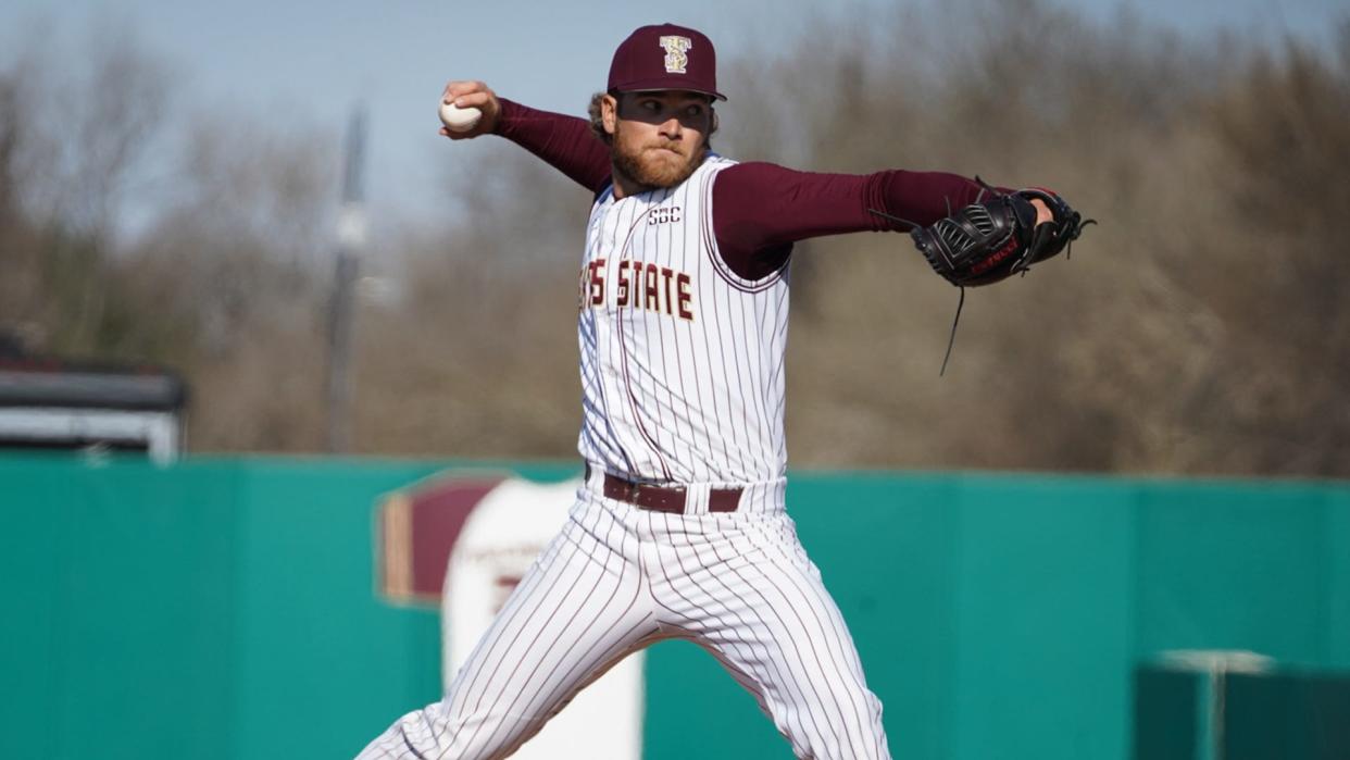 After leading the nation in saves with 17, Texas State pitcher Tristan Stivors was named a first-team All-American this week. He has 72 strikeouts in 52 innings with a 2.43 ERA.