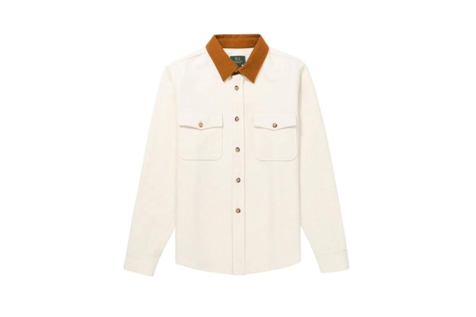 Woolrich x Aimé Leon Dore buttonup shirt with suede collar
