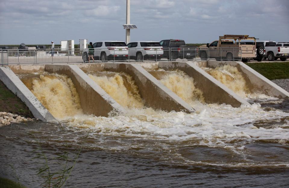 A new pump station opens at the Central Everglades Planning Project, Jan. 25, 2024, in Palm Beach County. The Everglades Agricultural Area features a 10,500-acre reservoir and a 6,500-acre stormwater treatment area.