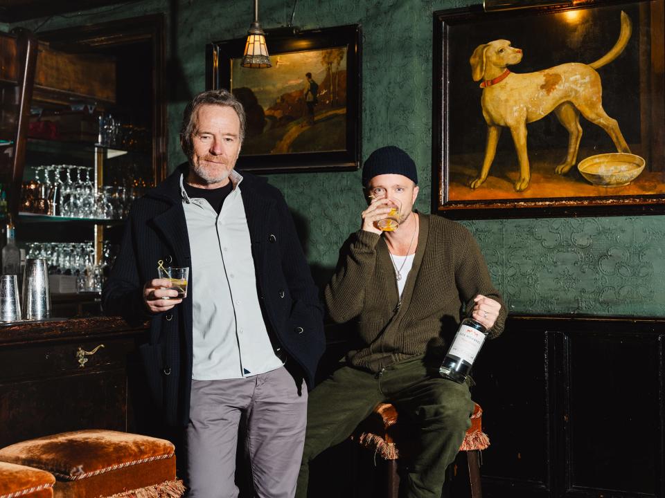 Bryan Cranston and Aaron Paul at the Bowery Hotel.
