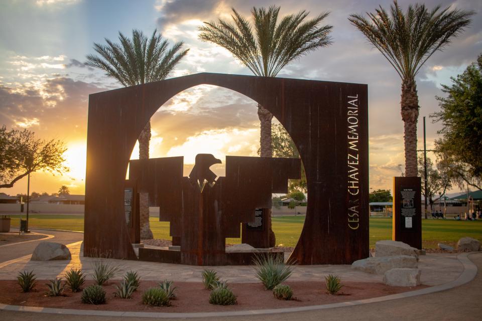 Cesar Chavez Memorial at De Oro Park in Coachella on June 23, 2021.