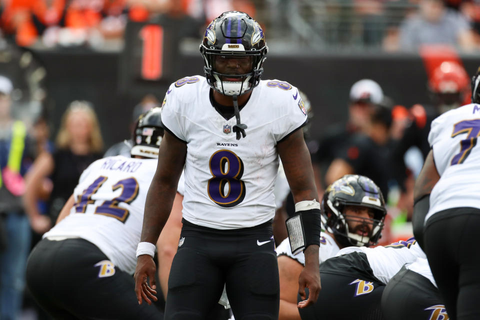Lamar Jackson is still lighting it up in the Ravens' offense, but where he's doing it from may surprise you. (Photo by Ian Johnson/Icon Sportswire via Getty Images