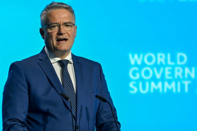 Mathias Cormann, secretario general de la Organización para la Cooperación y el Desarrollo Económicos (OCDE), en la Cumbre Mundial de Gobierno de Dubái, el 12 de febrero de 2024 (Ryan Lim)