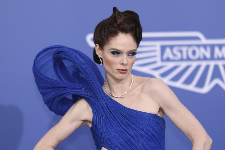 Coco Rocha poses for photographers upon arrival at the amfAR Cinema Against AIDS benefit at the Hotel du Cap-Eden-Roc, during the 76th Cannes international film festival, Cap d'Antibes, southern France, Thursday, May 25, 2023. (Photo by Vianney Le Caer/Invision/AP)