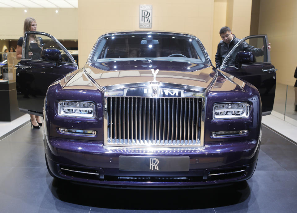 The Rolls Royce Phantom Celestial is on display during the second press day of the 65th Frankfurt Auto Show in Frankfurt, Germany, Wednesday, Sept. 11, 2013. More than 1,000 exhibitors will show their products to the public from Sept. 12 through Sept.22, 2013. (AP Photo/Michael Probst)