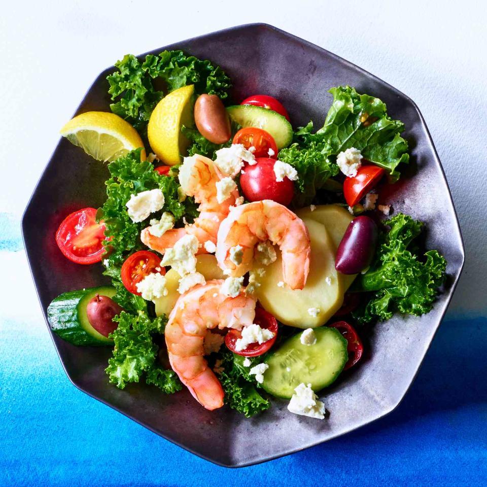 Lemony Shrimp, Kale & Potato Salad