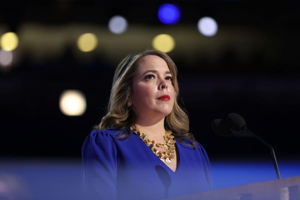 Olivia Troye, former National Security advisor to former Vice President Mike Pence, at the Democratic National Convention.