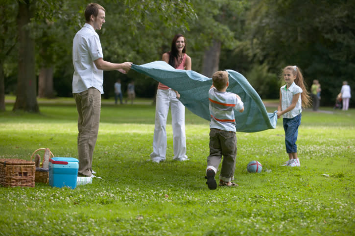 Have a family picnic for dinner.