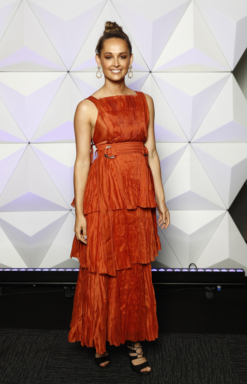 Kate Lawrence, partner of Luke Parker of the Swans,  attends the Sydney Brownlow Medal Function at the Sydney Cricket Ground during the 2020 AFL Brownlow Medal count on October 18, 2020 in Sydney, Australia. 