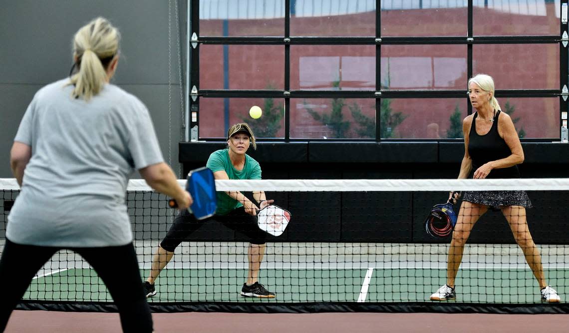 Chicken N Pickle opened its first location in North Kansas City in 2017, back when pickleball was rare. Jill Toyoshiba/The Kansas City Star