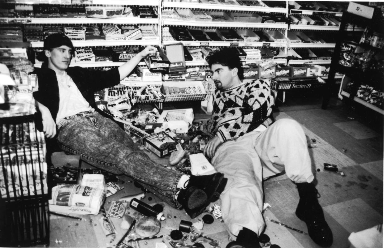 Jeff Anderson (left) and Brian O'Halloran star as convenience-store workers in Kevin Smith's indie breakthrough "Clerks."