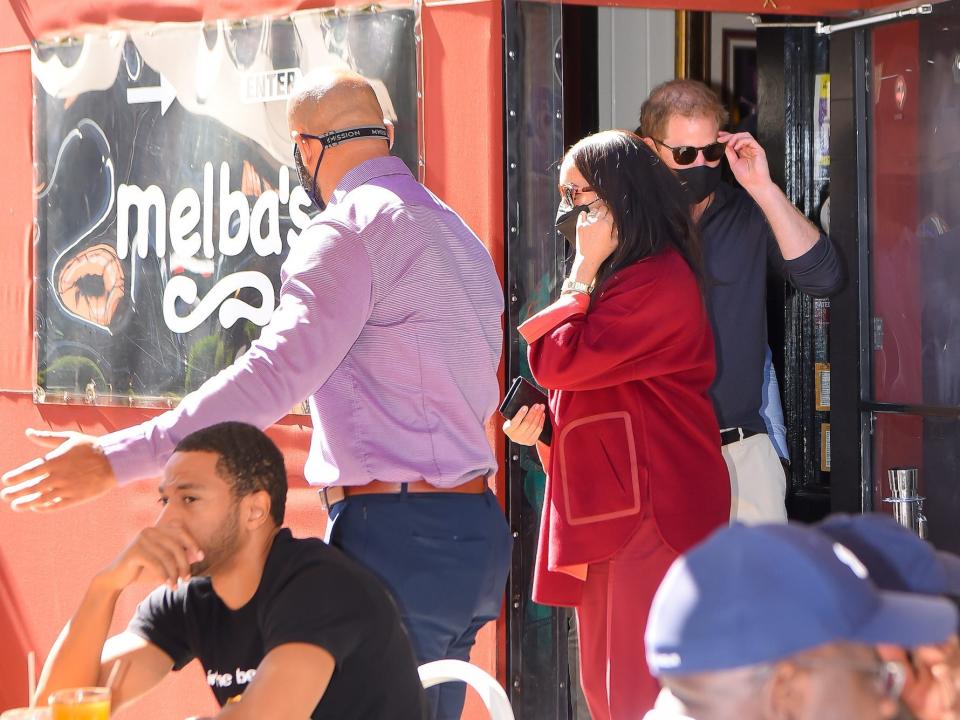 Prince Harry and Meghan Markle at Melba's in September 2021