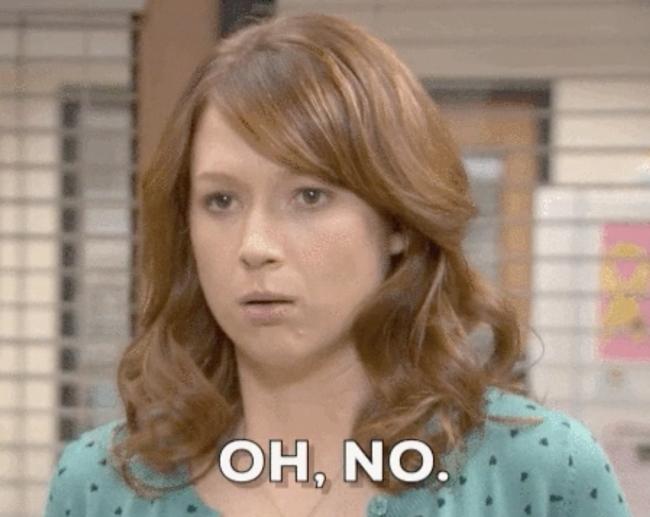 nervous ellie kemper saying oh no