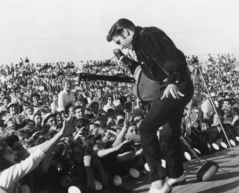 Elvis Presley performs