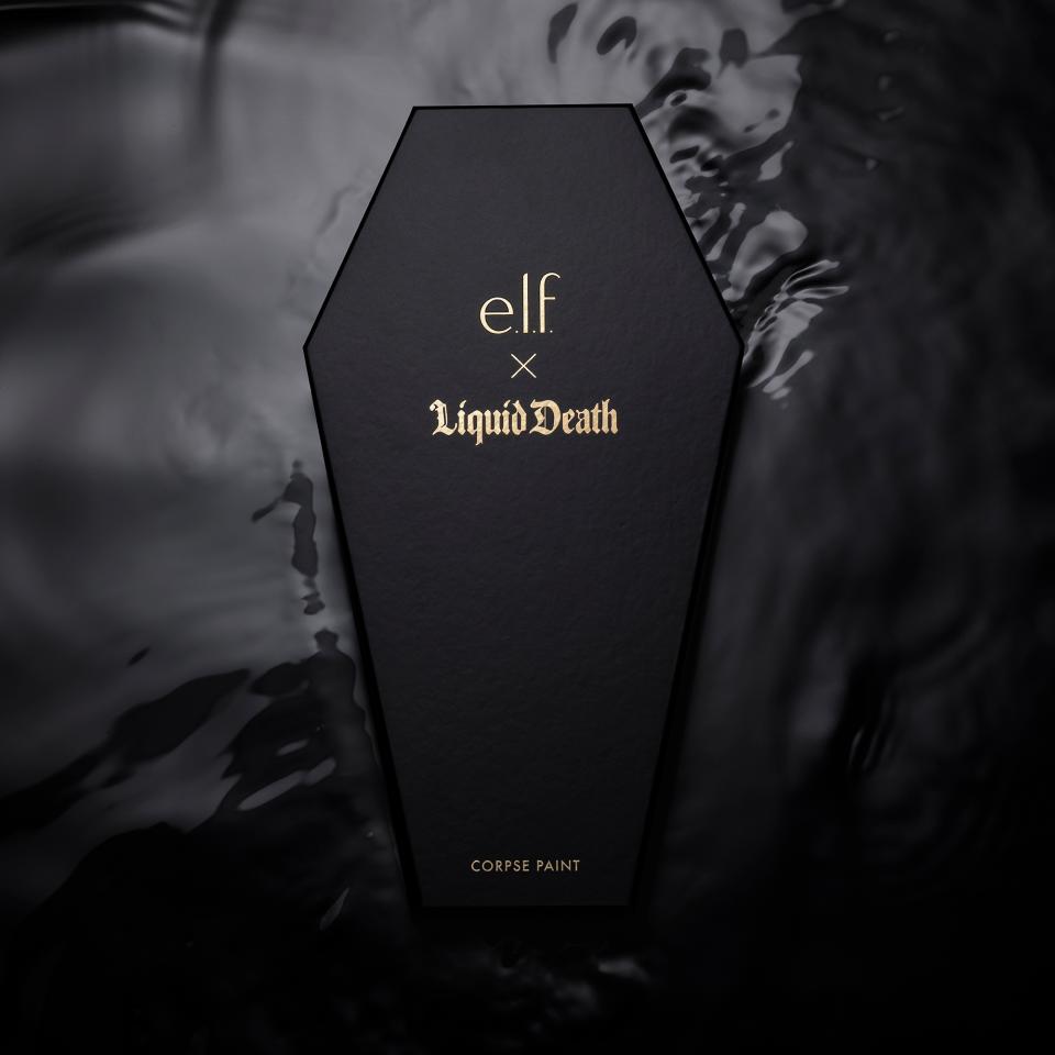 e.l.f. Beauty x Liquid Death Corpse Paint collaboration.