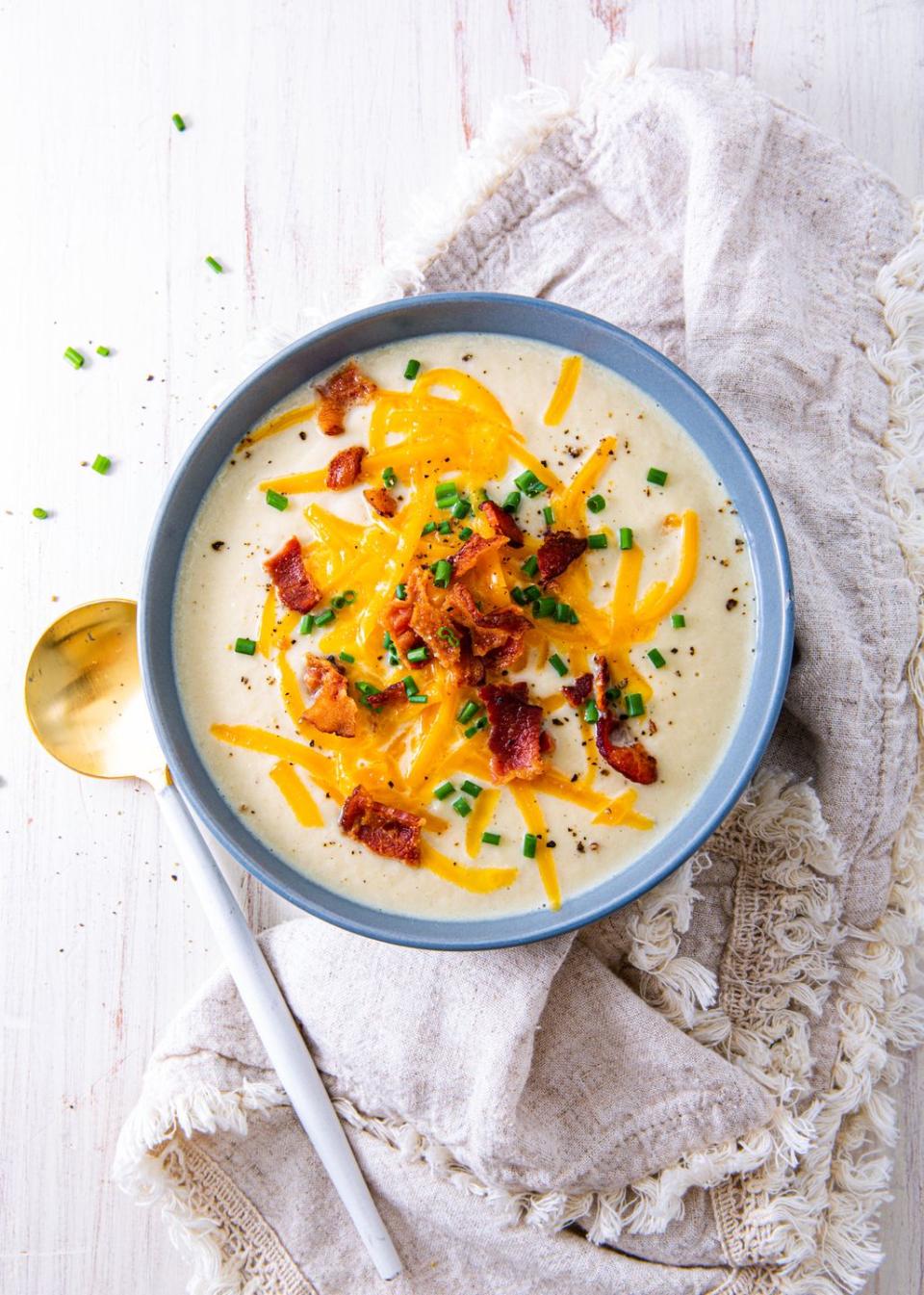 loaded cauliflower soup