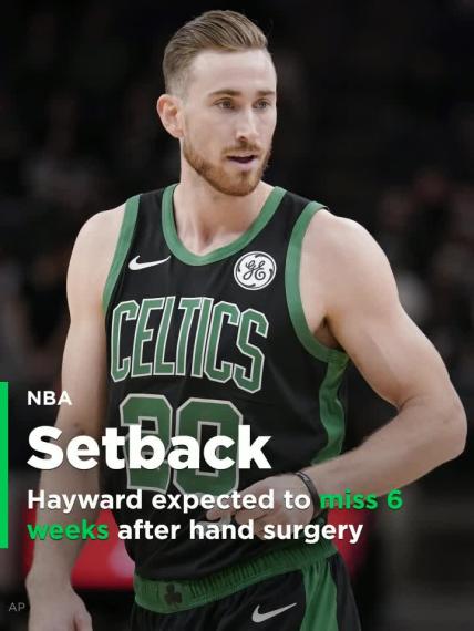 Gordon Hayward expected to miss 6 weeks after surgery