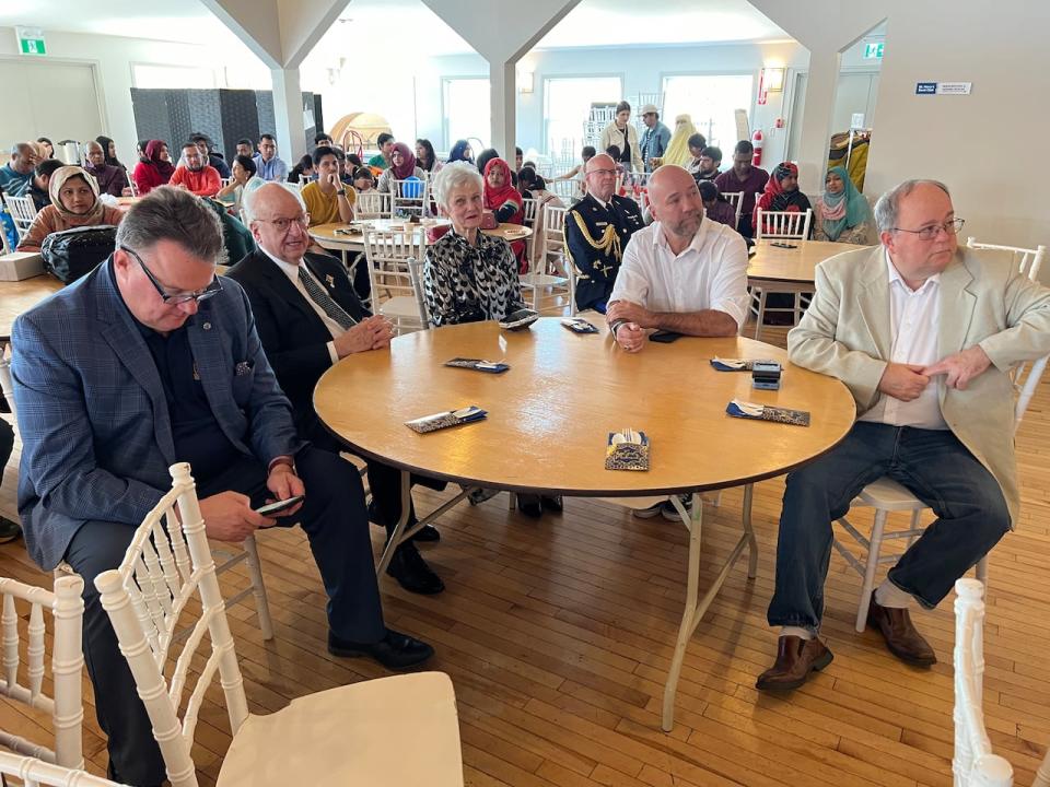 Many officials attended the event and made presentations. From left, Halifax mayor Mike Savage, lieutenant-governor Arthur LeBlanc and wife Patricia, Halifax MP Andy Filmore and Hants East MPP John A. MacDonald representing Premier Tim Houston