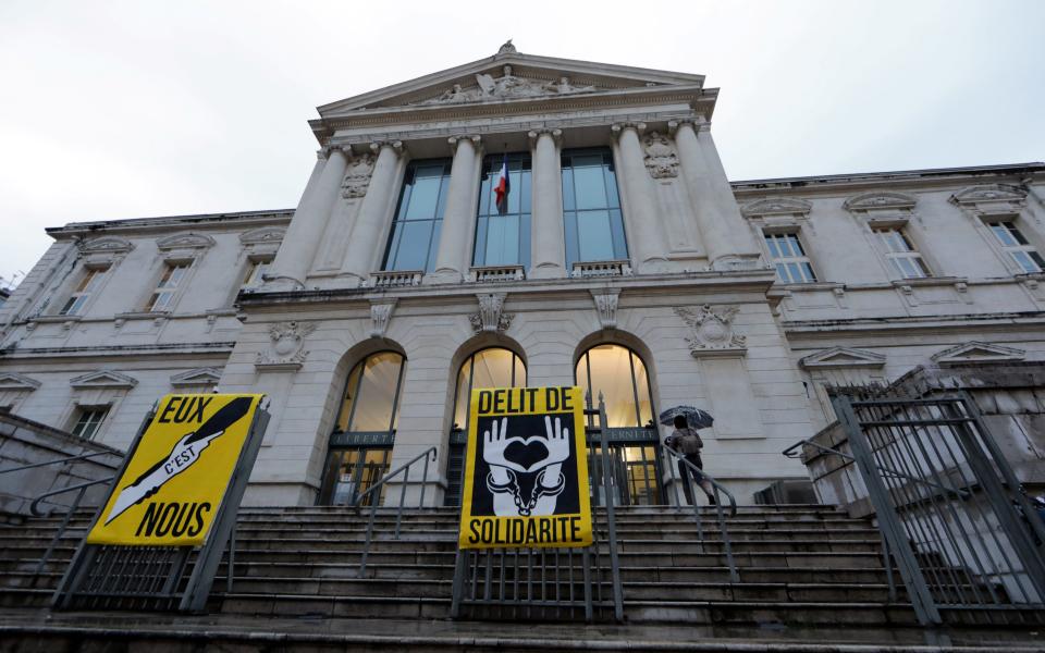 Defiant French farmer Cédric Herrou given suspended fine for helping migrants cross border from Italy