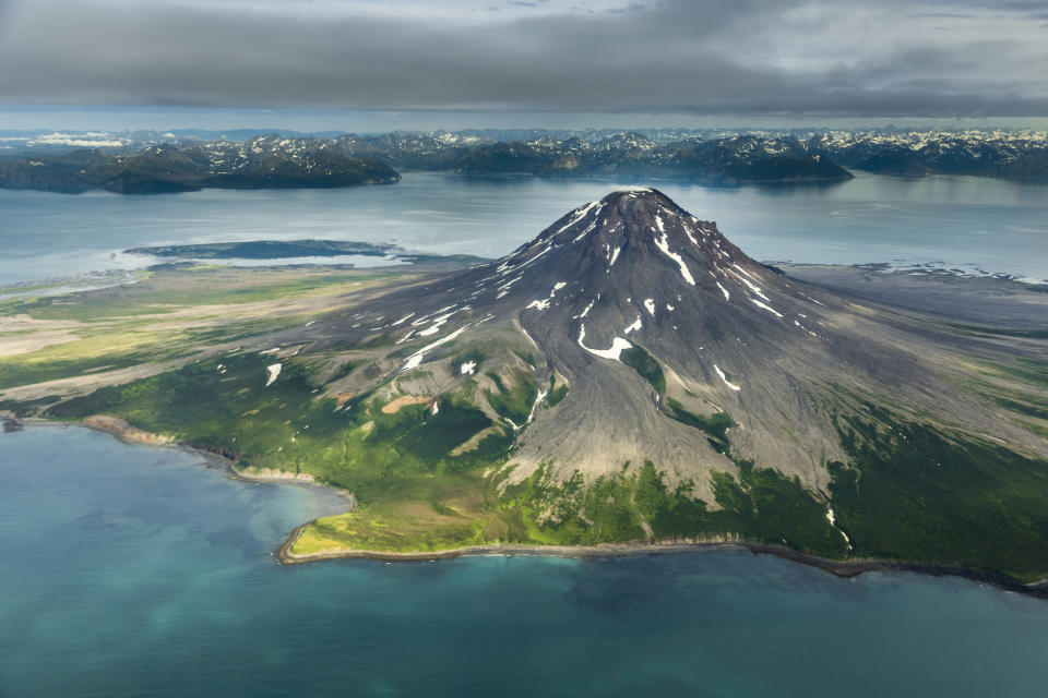 A volcano in Alaska