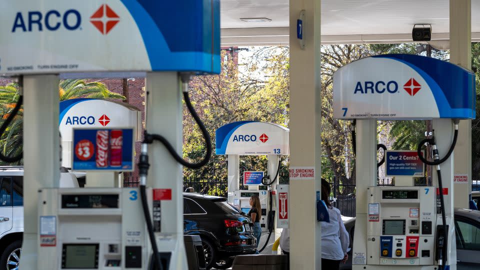 An Arco gas station in Sacramento, California, on Wednesday, April 24. - David Paul Morris/Bloomberg/Getty Images