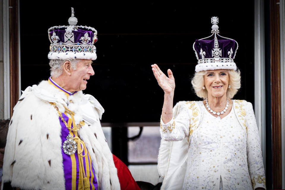 King Charles and Queen Camilla at the Coronation