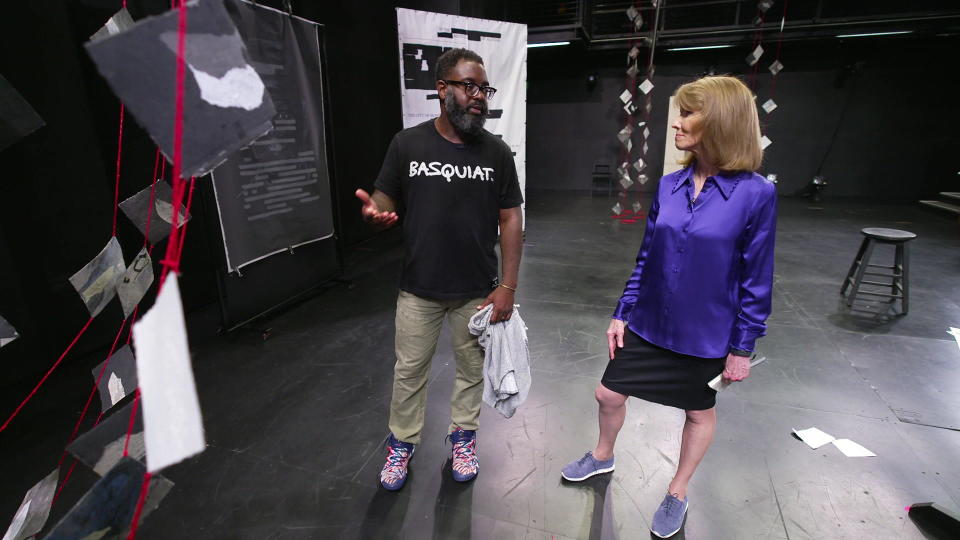 Poet and playwright Dwayne Betts, with correspondent Erin Moriarty.  / Credit: CBS News
