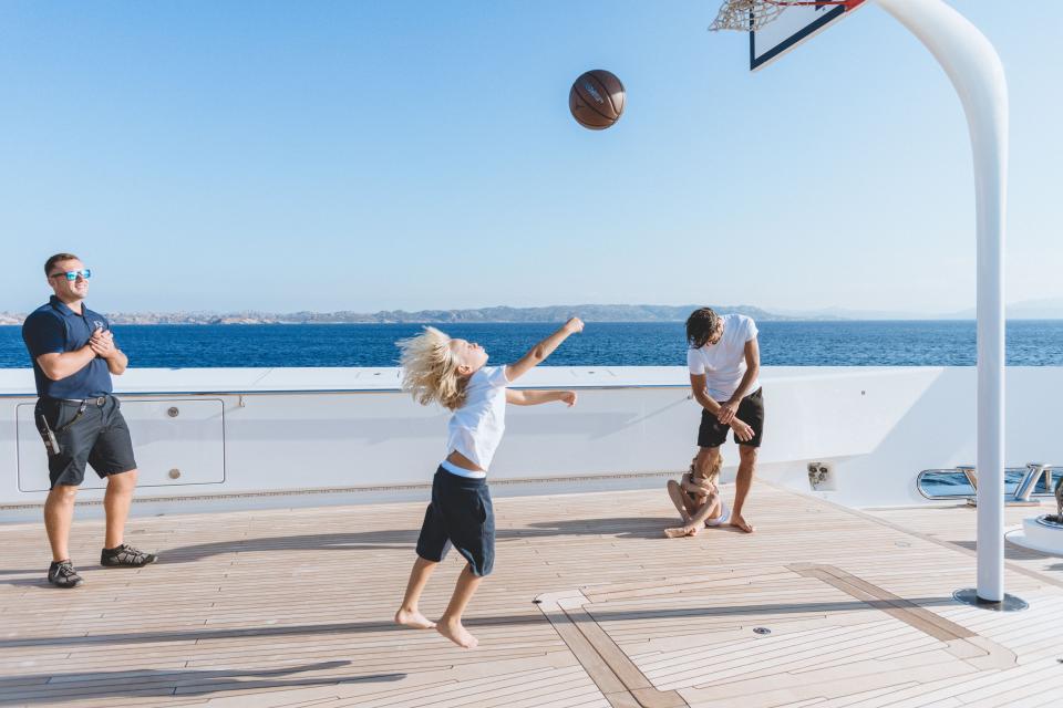 Joy yacht basketball court