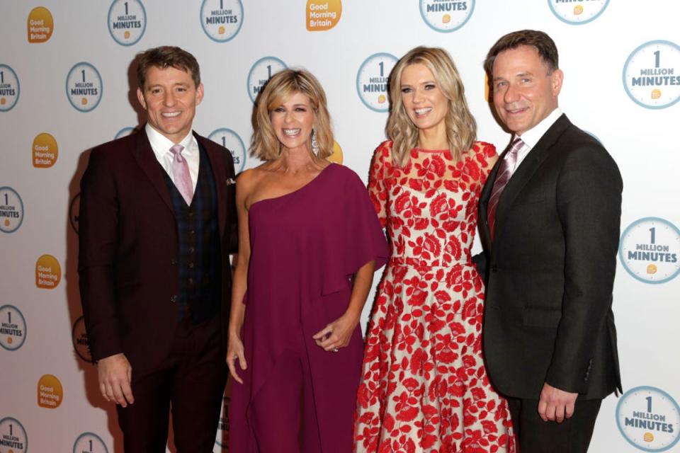 Richard Arnold (far right) pictured with Good Morning Britain co-stars Ben Shephard, Kate Garraway and Charlotte Hawkins (Getty Images)