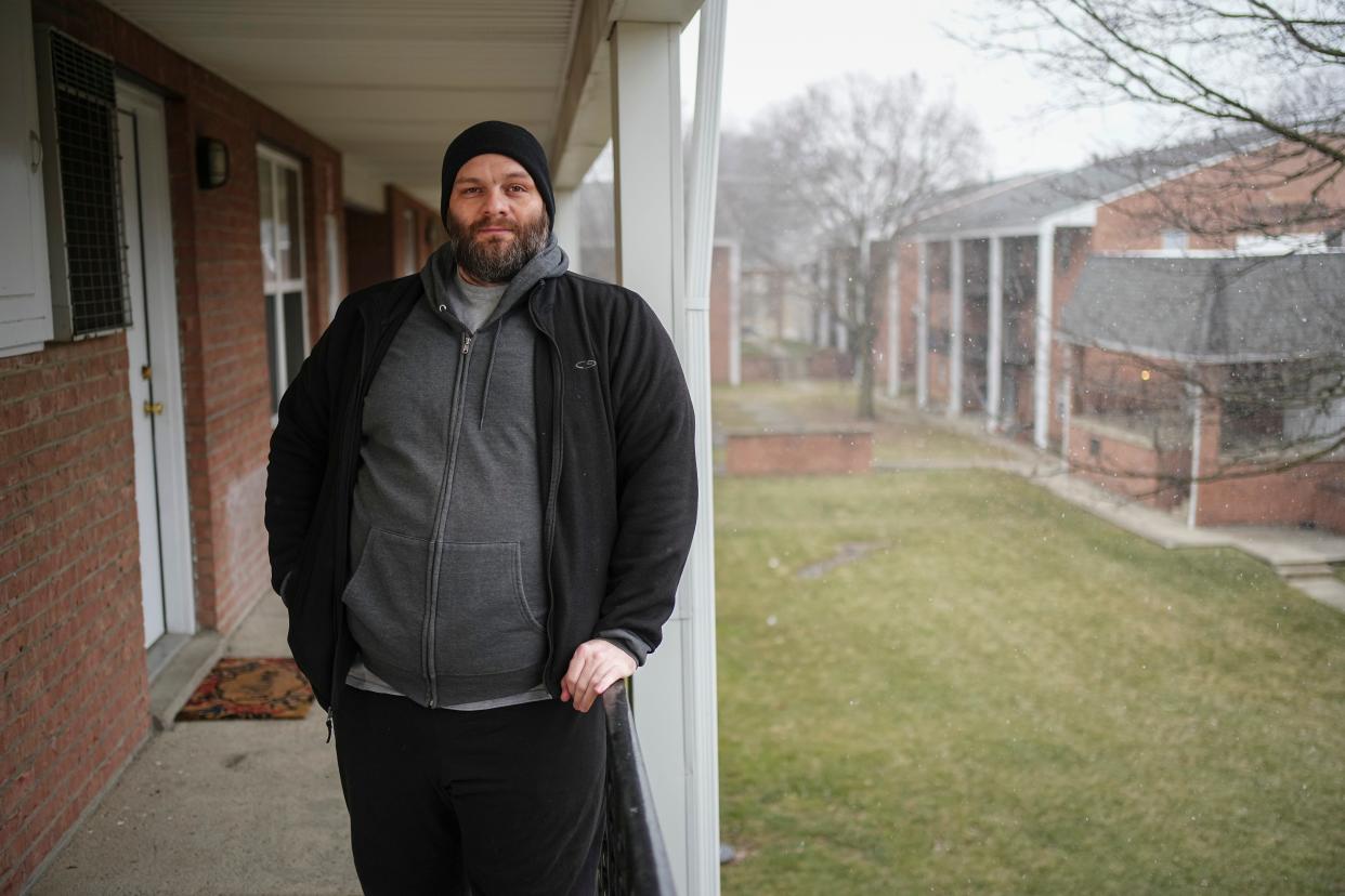 Josh Brooks spent 10 months searching for an apartment for under $700 a month before finding a place he's happy with on Karl Road in North Linden.