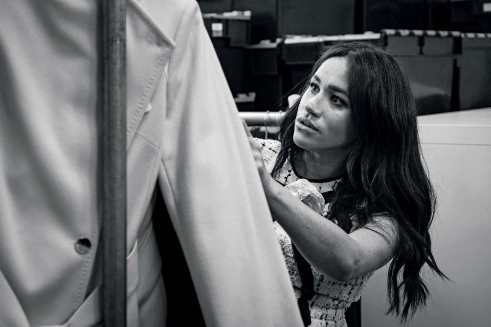 She’s in fashion: the Duchess working on the September issue of Vogue (REUTERS)