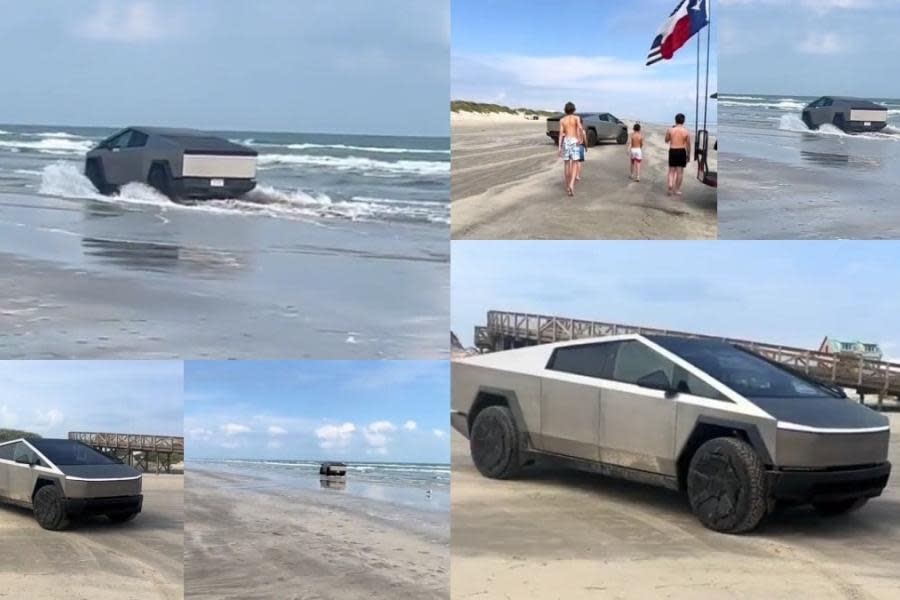 ¿Sin miedo al éxito? Graban una Tesla Cybertruck manejando por el mar