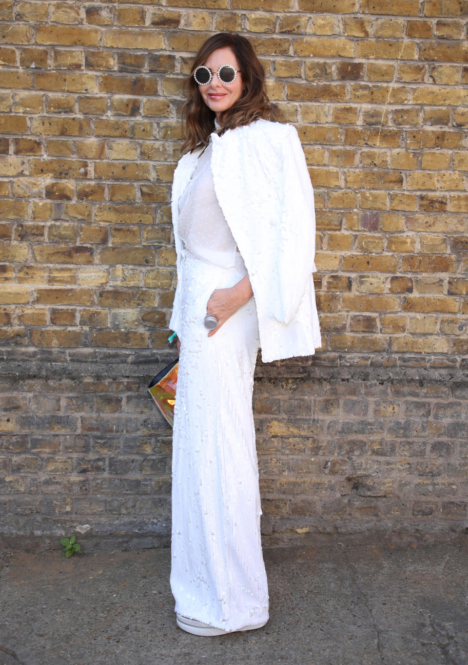 Trinny Woodall at the Roland Mouret September 2019 show at LFW