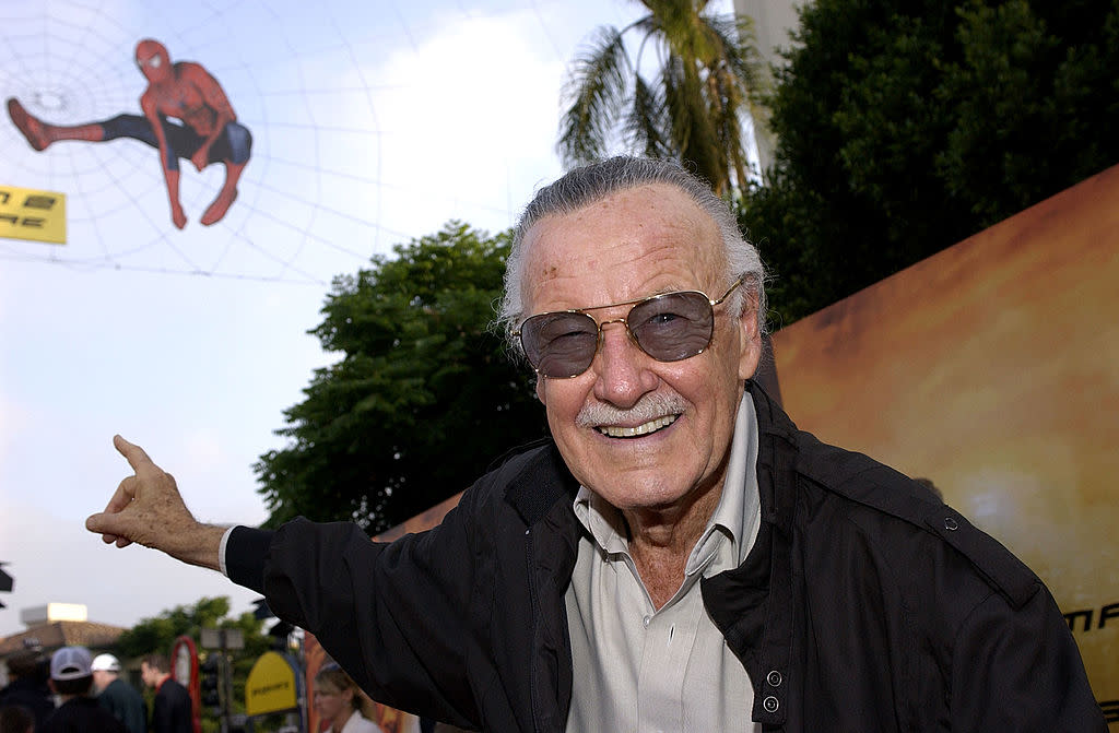 Stan Lee attends the premiere of 