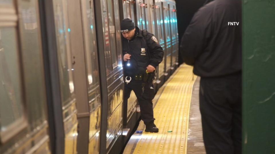 The victim was shot onboard a southbound D train as it pulled into the 182 -183 Streets station.