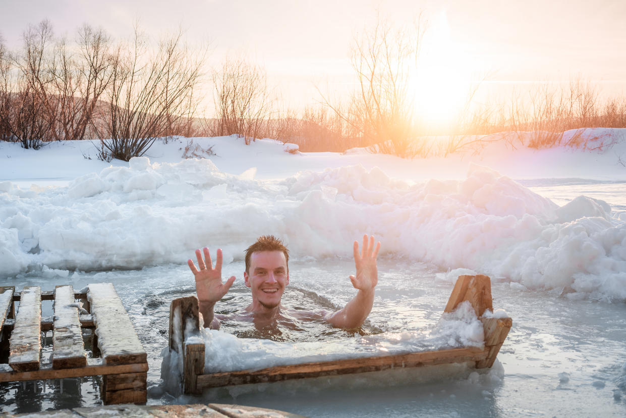 winter ice swimming